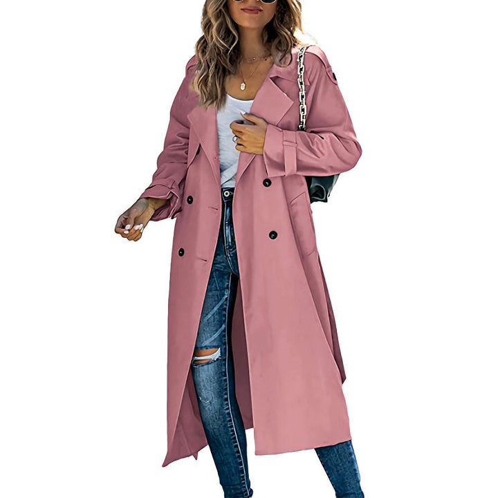 Women's Trench Coat Long in Black | Invictora.com