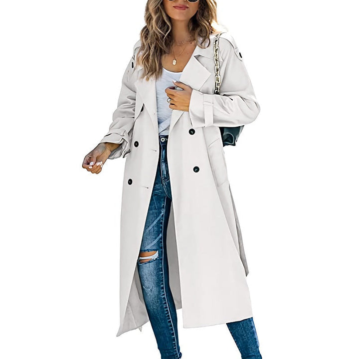 Women's Trench Coat Long in Black | Invictora.com