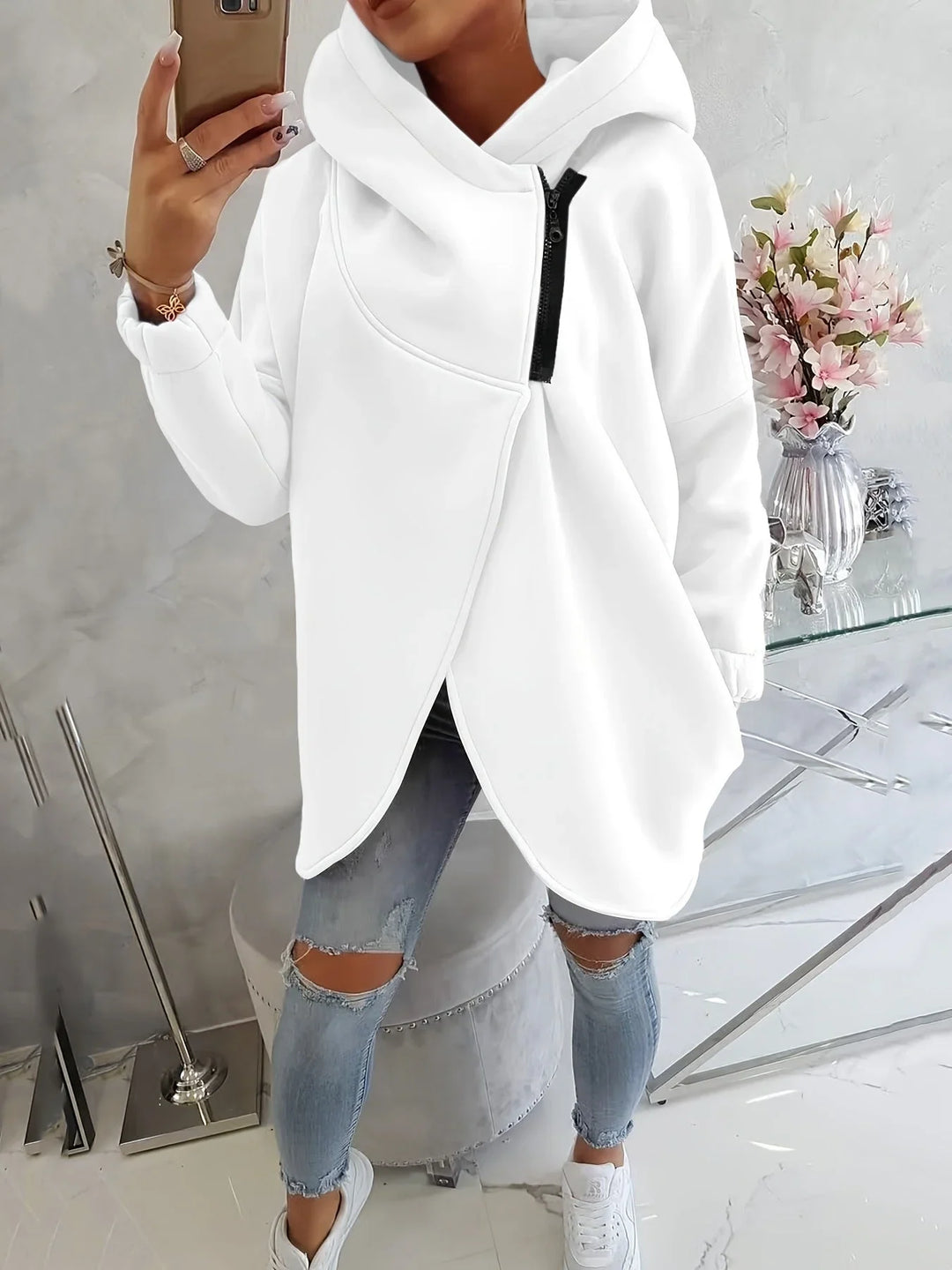 Women's Oversized Jumper – Cowl Neck Fleece