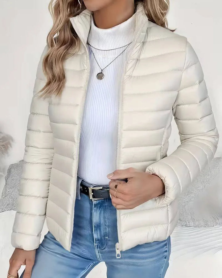 Women's High Neck Quilted Puffer Jacket