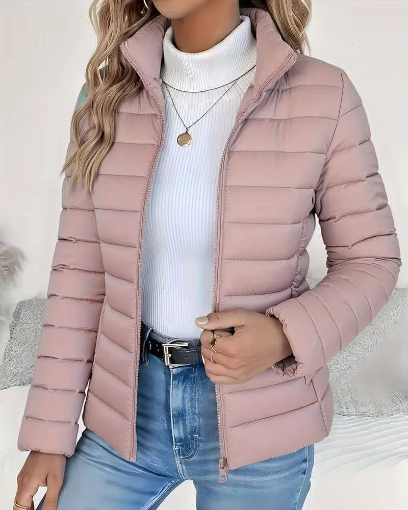 Women's High Neck Quilted Puffer Jacket
