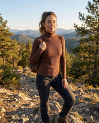 Women's Knitted Ribbed Turtleneck Jumper