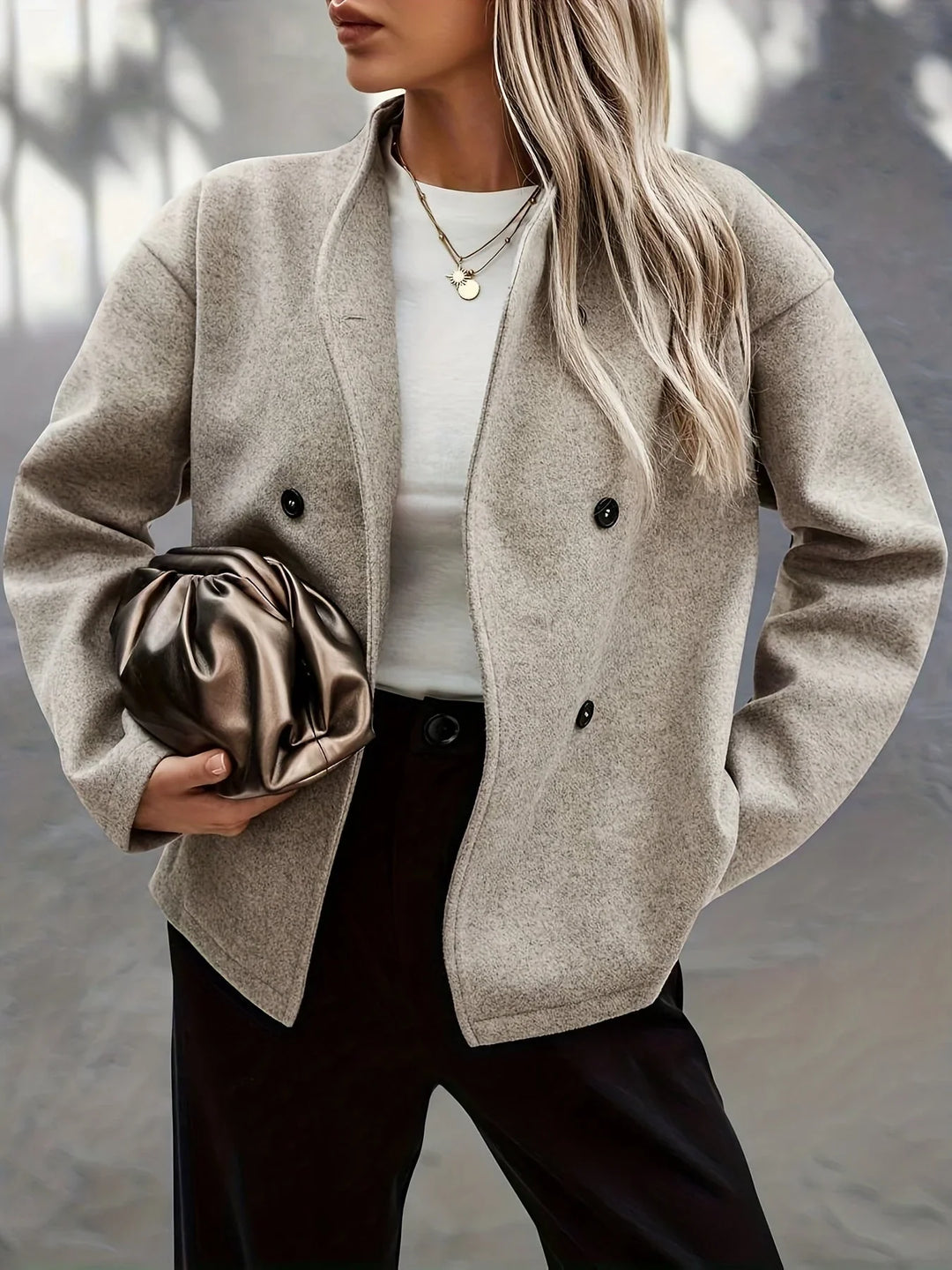 Women's Wool Double Breasted Peacoat