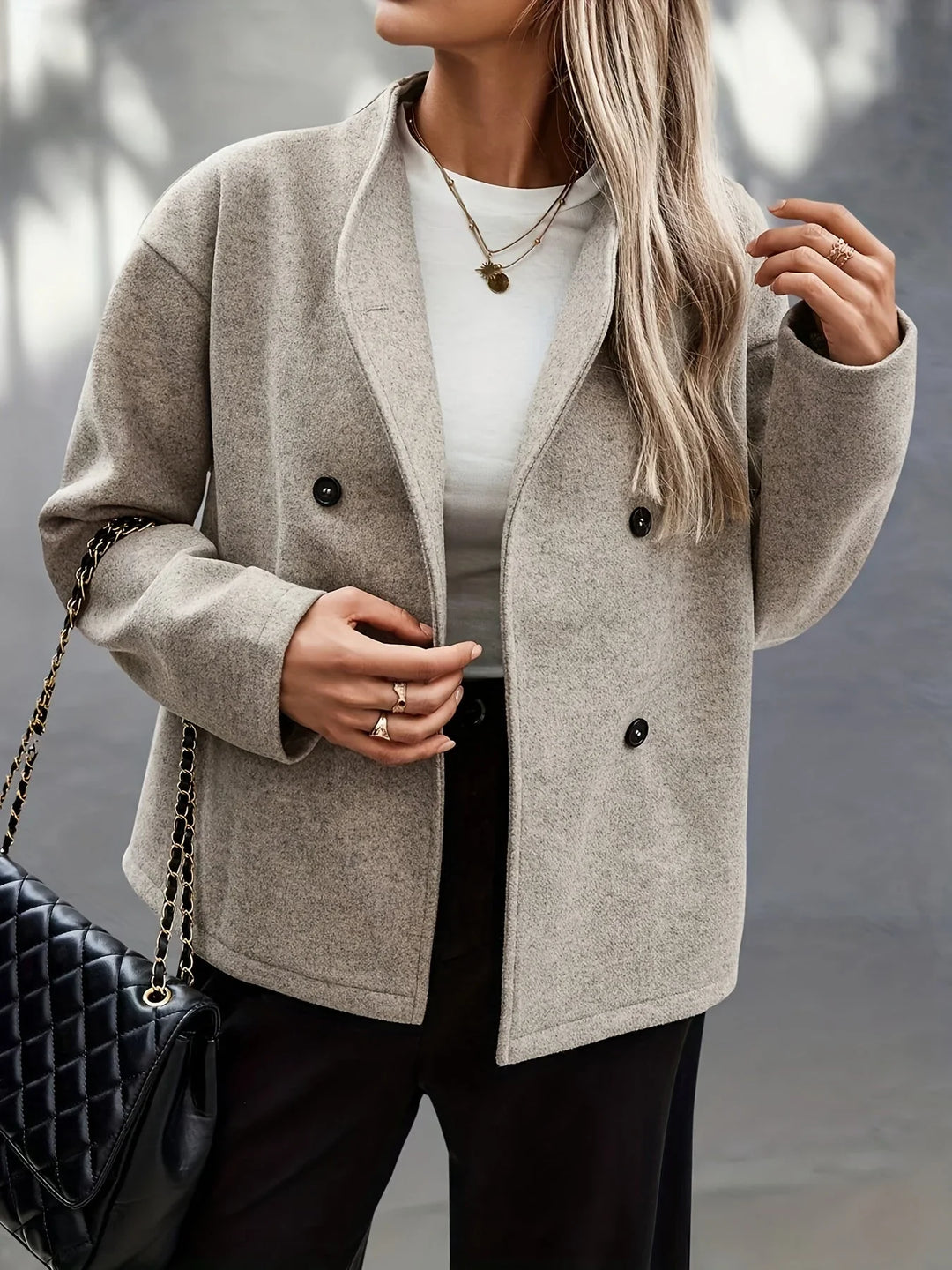 Women's Wool Double Breasted Peacoat