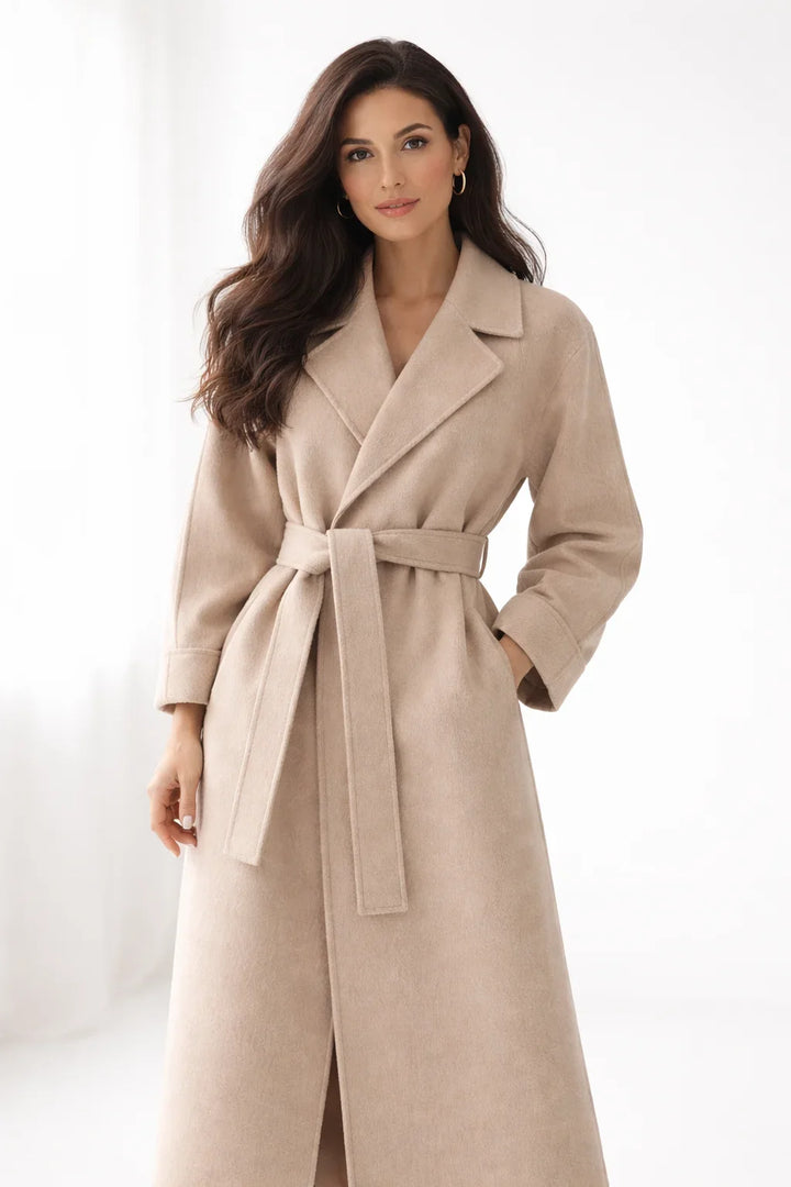 Women's Long Belted Trench Coat