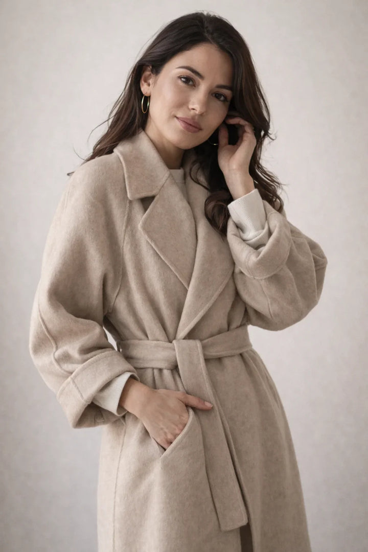Women's Long Belted Trench Coat