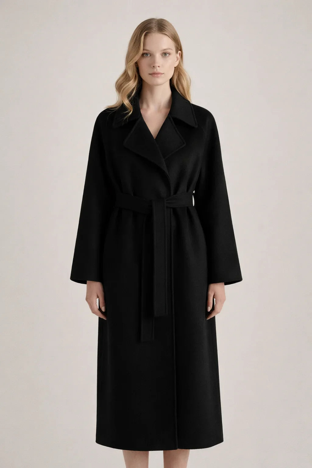 Women's Long Belted Trench Coat