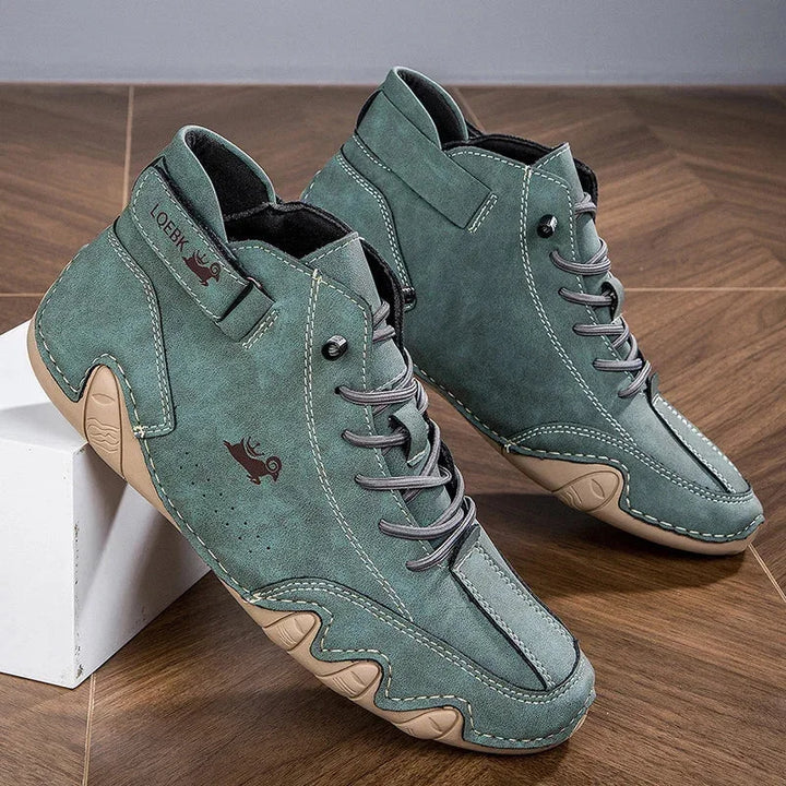 Women's Suede Lace-Up Ankle Boots – Wavy Rubber Sole