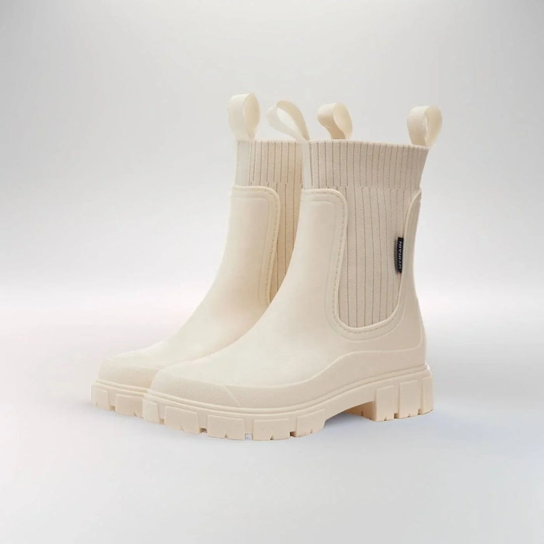 Women's Ankle Boots – Ribbed Knit Cuff