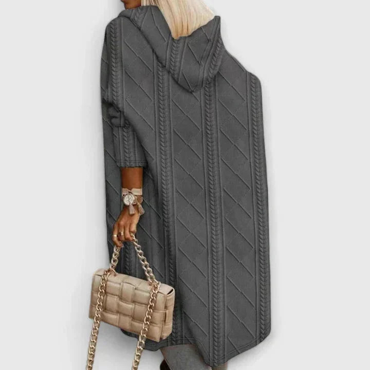 Women's Cable Knit Open-Front Cardigan