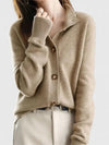 Women's Knit Button-Front Collared Cardigan – Soft Stand