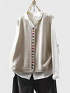 Women's Multi-Coloured Knit Button-Front Cardigan
