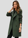 Women's Double-Breasted Notch Lapel Wool Coat