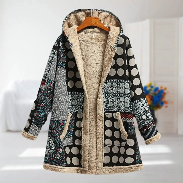 Women's Floral Zip-Up Hood Jacket – Reversible Print