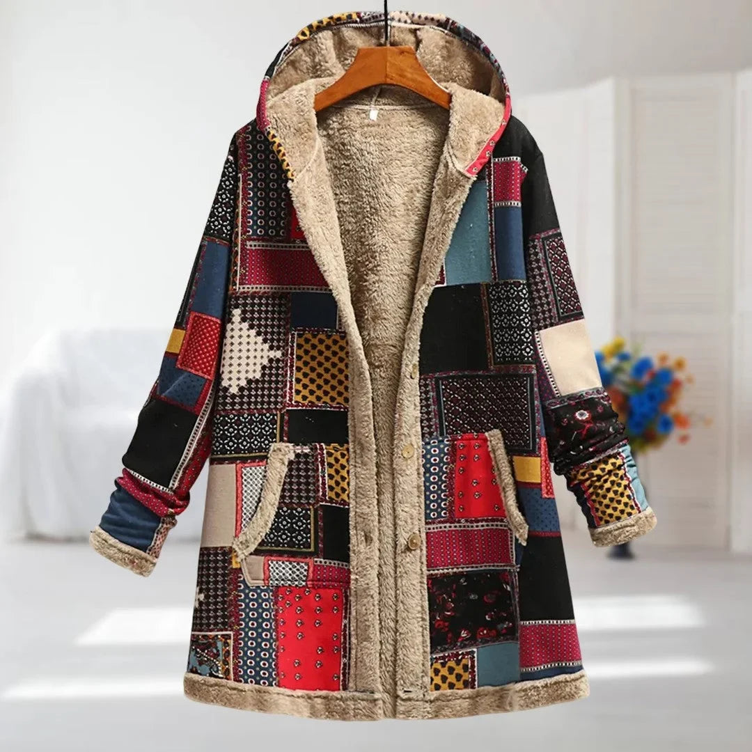 Women's Floral Zip-Up Hood Jacket – Reversible Print