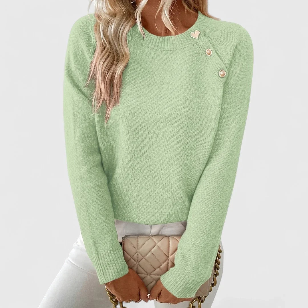 Women's Knit Crew Neck Jumper – Pearl Buttons