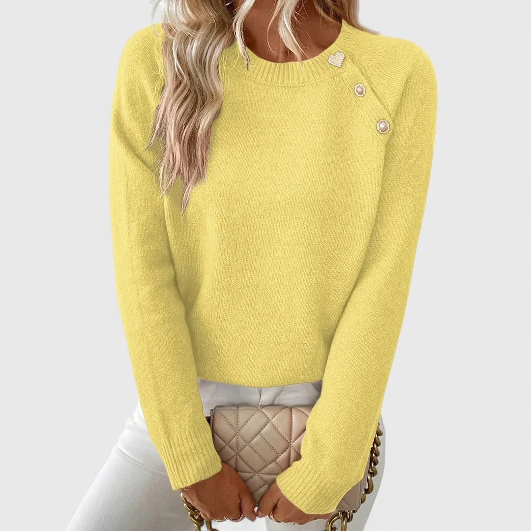 Women's Knit Crew Neck Jumper – Pearl Buttons