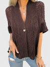 Women's Lightweight Open-Stitch Knit Shirt – Single Button