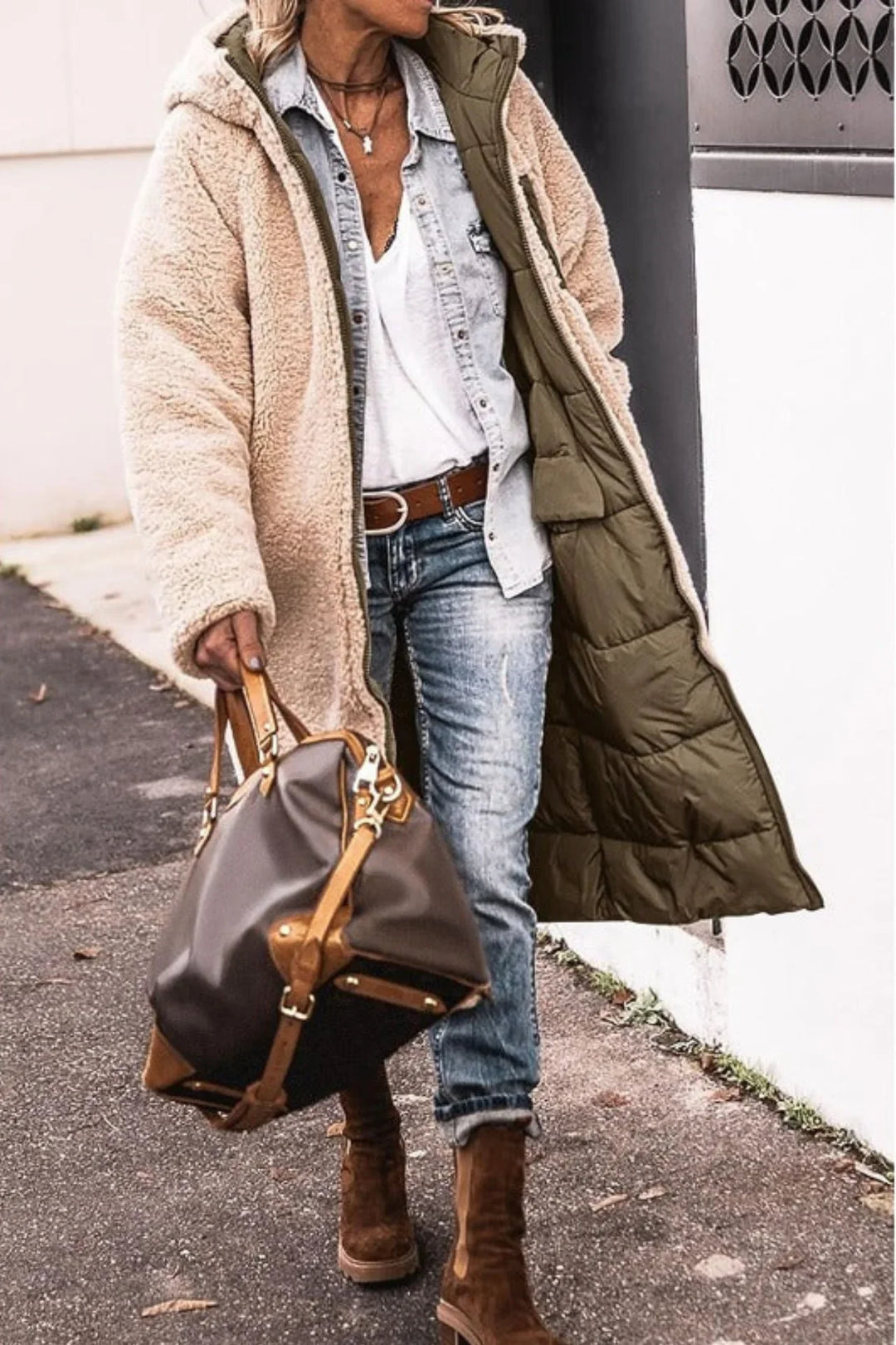 Women's Long Reversible Coat