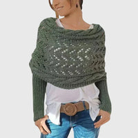 Women's Knit Jumper – Open-Weave Pattern