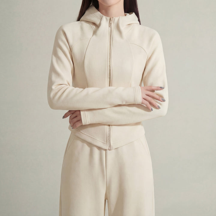 Women's Rhea Brushed Knit Set in Beige | Invictora.com