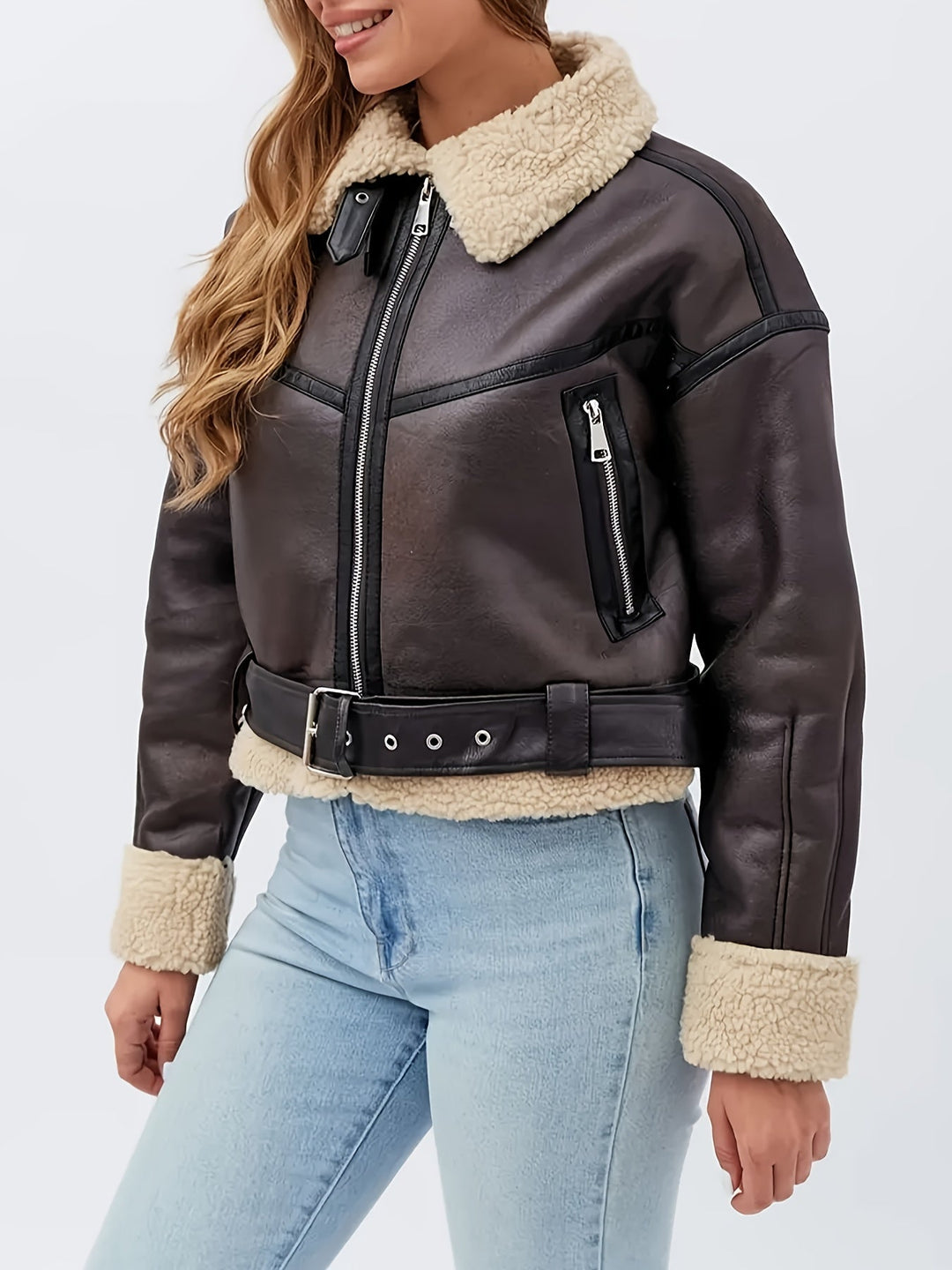 Women's Jacket – Belted Aviator