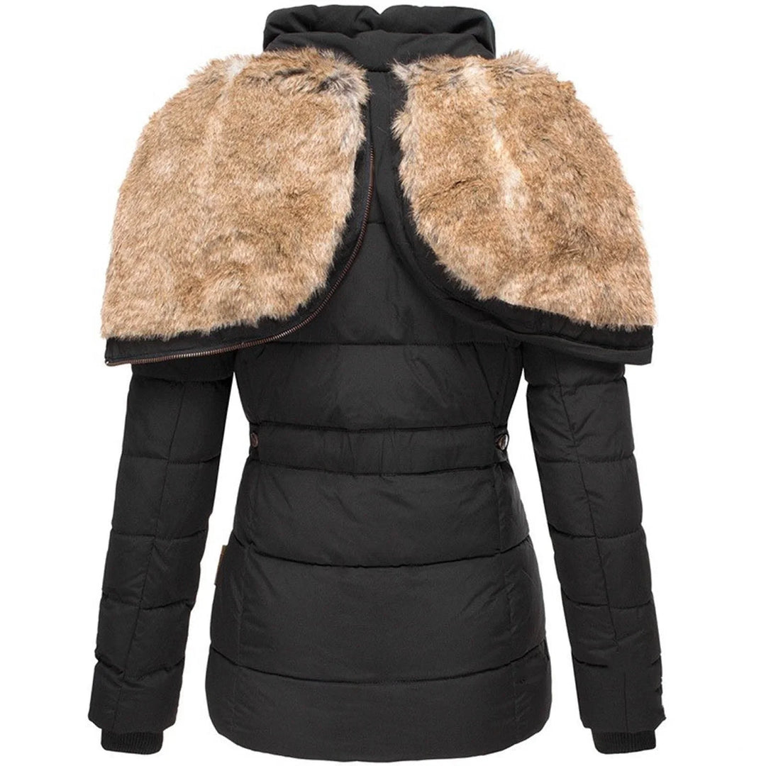 Women's Puffer Jacket, Fitted – Fur-Lined Hood