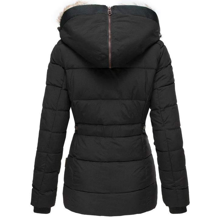 Women's Puffer Jacket, Fitted – Fur-Lined Hood