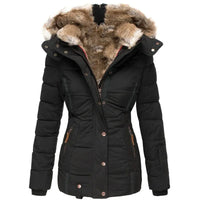 Women's Puffer Jacket, Fitted – Fur-Lined Hood