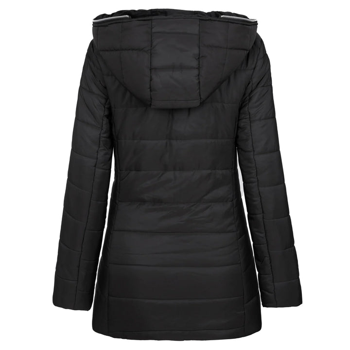 Women's Fitted Hooded Quilted Puffer Jacket – Fleece Lining