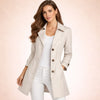 Women's Large Button Fitted Trench Coat