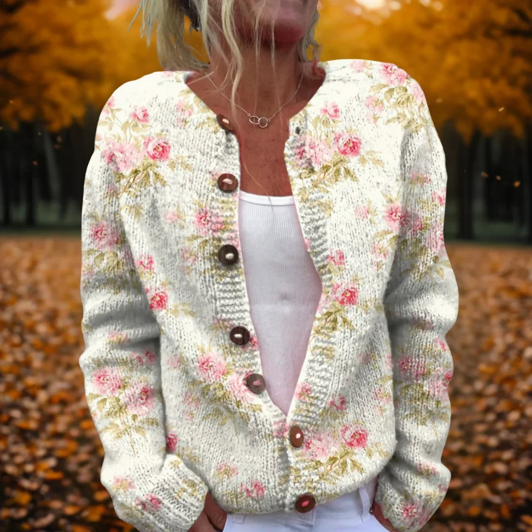 Women's Flower Art Cardigan
