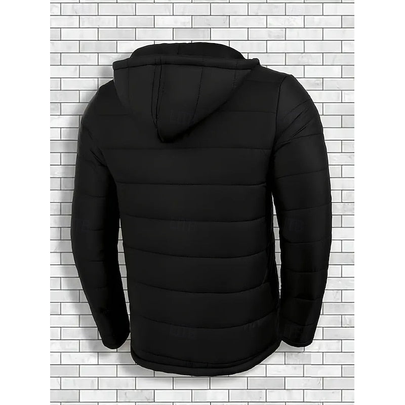 Lightweight Hooded Puffer Jacket with Pockets
