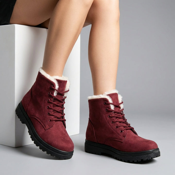 Women's Amelia Leather Ankle Boots in Blue | Invictora.com