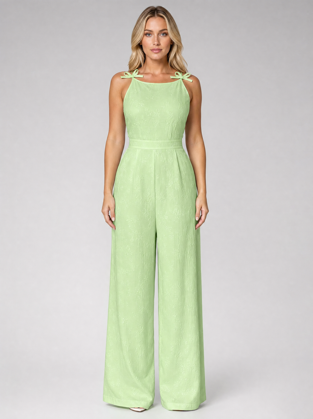 Women's Jacquard Wide Leg Jumpsuit - Summer Occasion Style product image | Invictora.com