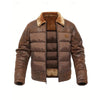 Soft-Collar Quilted Puffer Jacket with Full-Length Zip