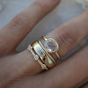 Women's Moonstone Orbit Ring Set | Invictora.com