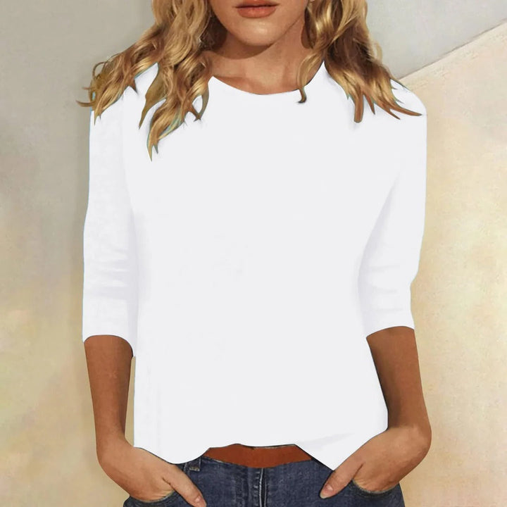 Women's Stella Crew Neck Top in Pink | Invictora.com