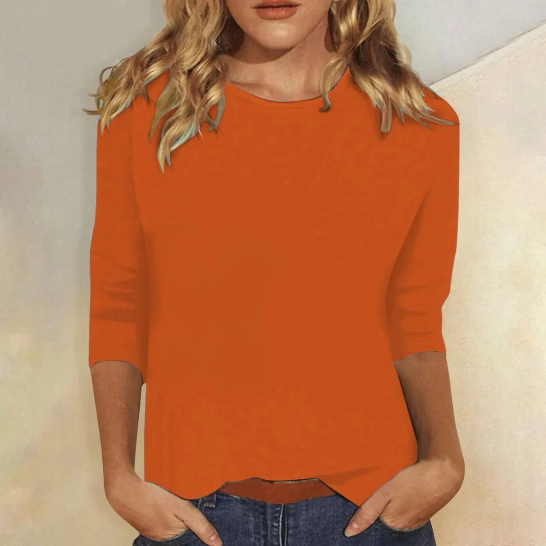 Women's Stella Crew Neck Top in White | Invictora.com