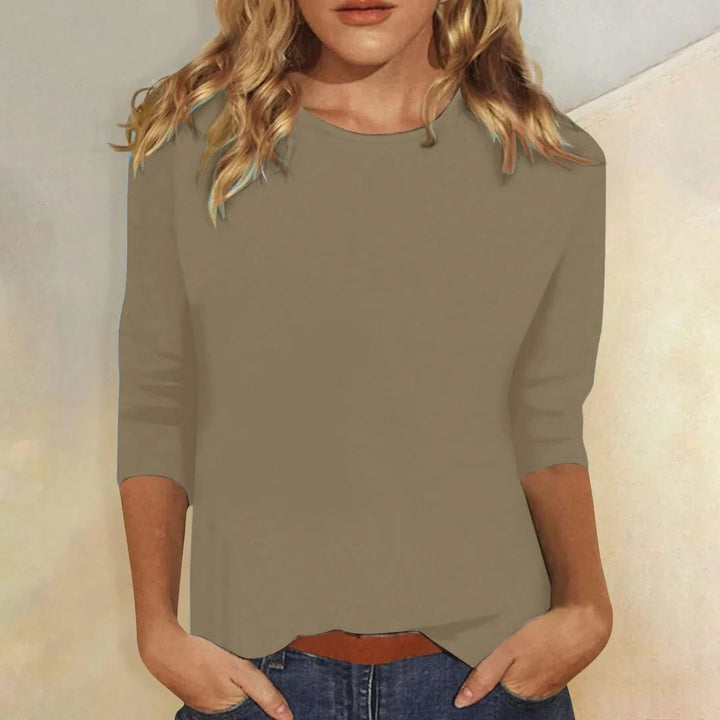 Women's Stella Crew Neck Top in White | Invictora.com