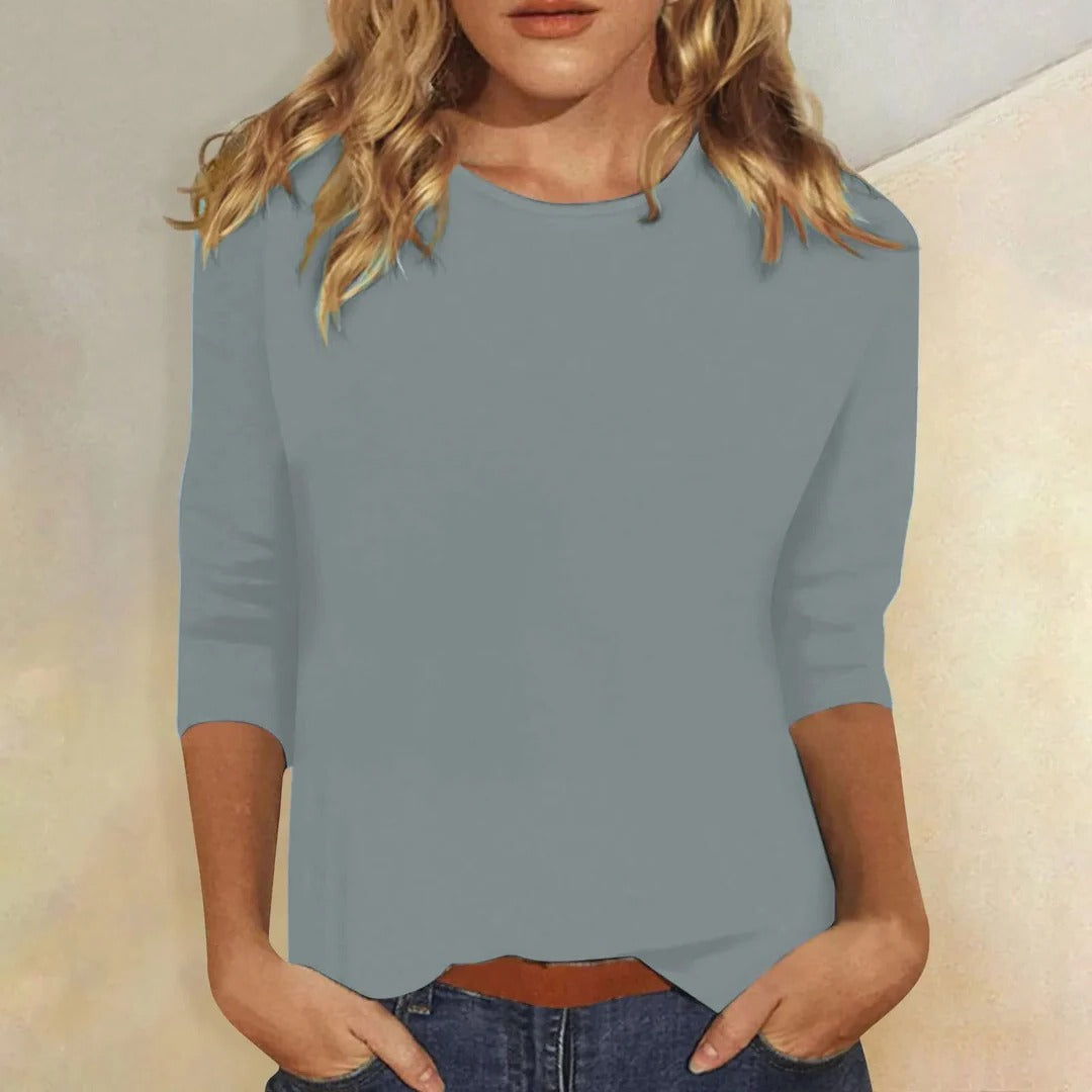 Women's Stella Crew Neck Top in Pink | Invictora.com