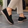 Women's Fornari-Torino Suede Loafers in Black | Invictora.com