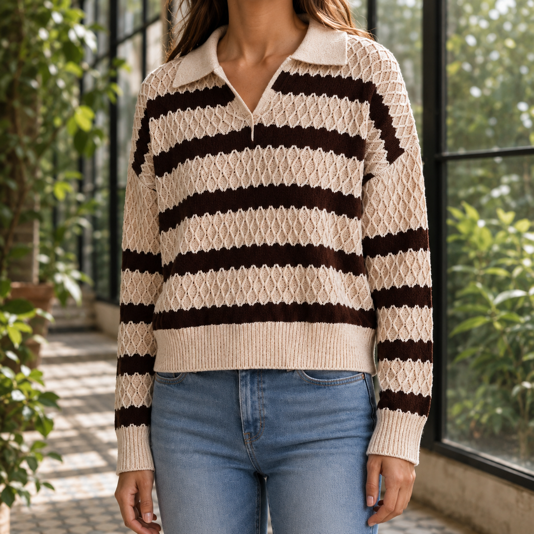 Women's Maxine Textured Sweater | Invictora.com
