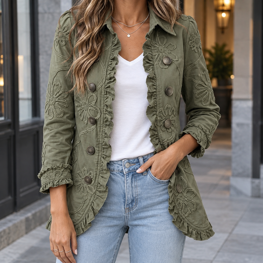 Women's Jemima-Grace Ruffle Jacket | Invictora.com