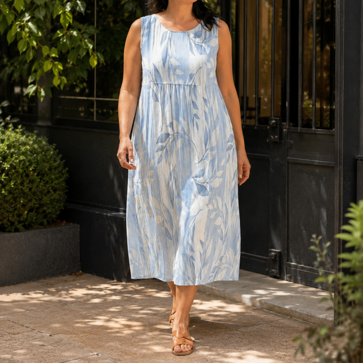 Women's Iris Botanical Midi Dress | Invictora.com