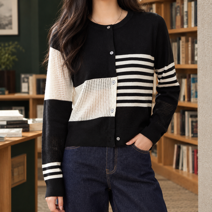 Women's Maxine-Belle Crewneck Cardigan | Invictora.com