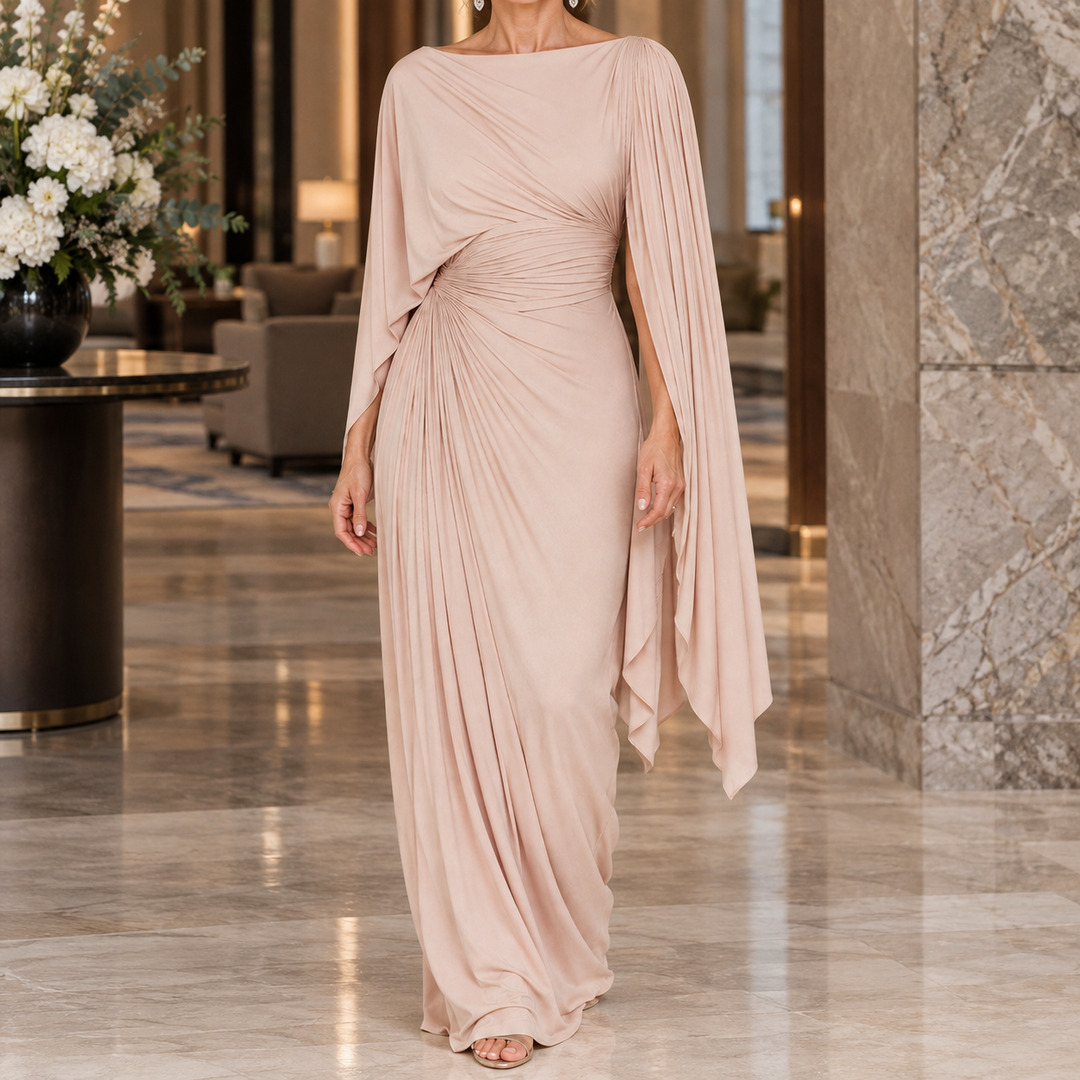 Women's Annabel-Hope Ruched Cape Dress product image | Invictora.com