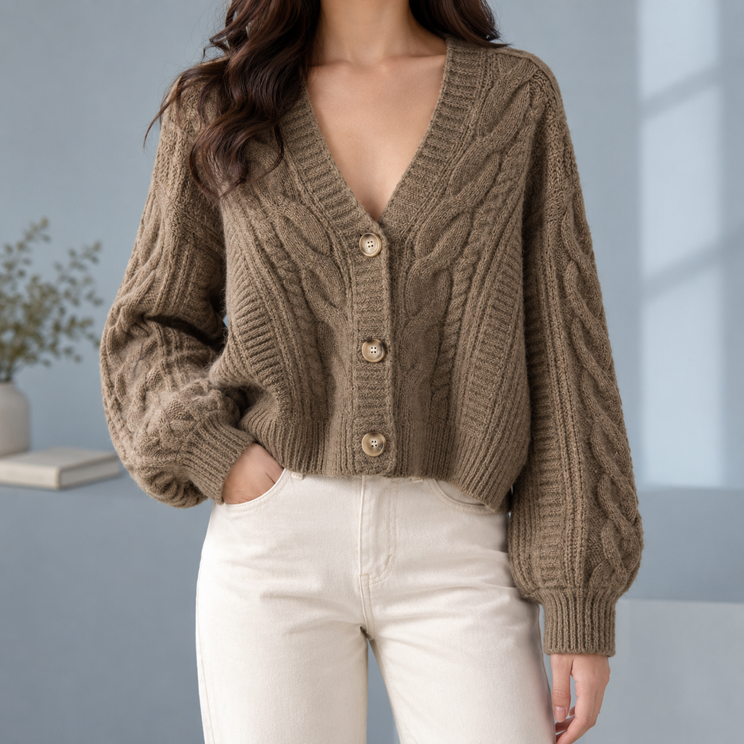 Women's Morwenna-Skye Cable Cardigan | Invictora.com