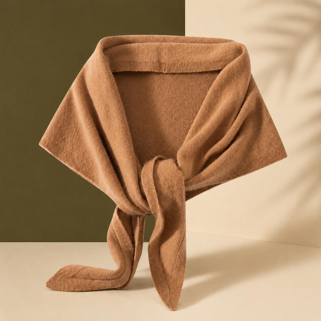 Women's Chatsworth Wrap Cashmere Scarf in Camel | Invictora.com