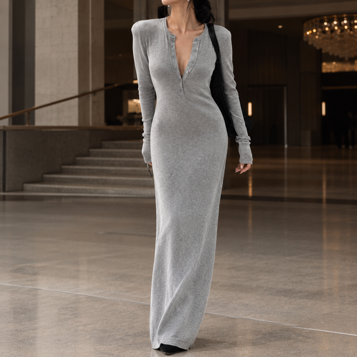 Women's Raven-Belle Ribbed Maxi Dress | Invictora.com